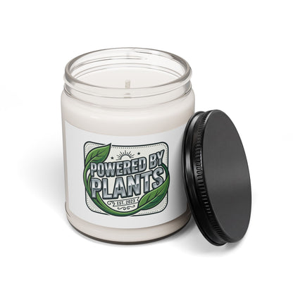 Powered By Plants Soy Candle — 9oz Scented Vegan Candle (Plant Lover Gift)