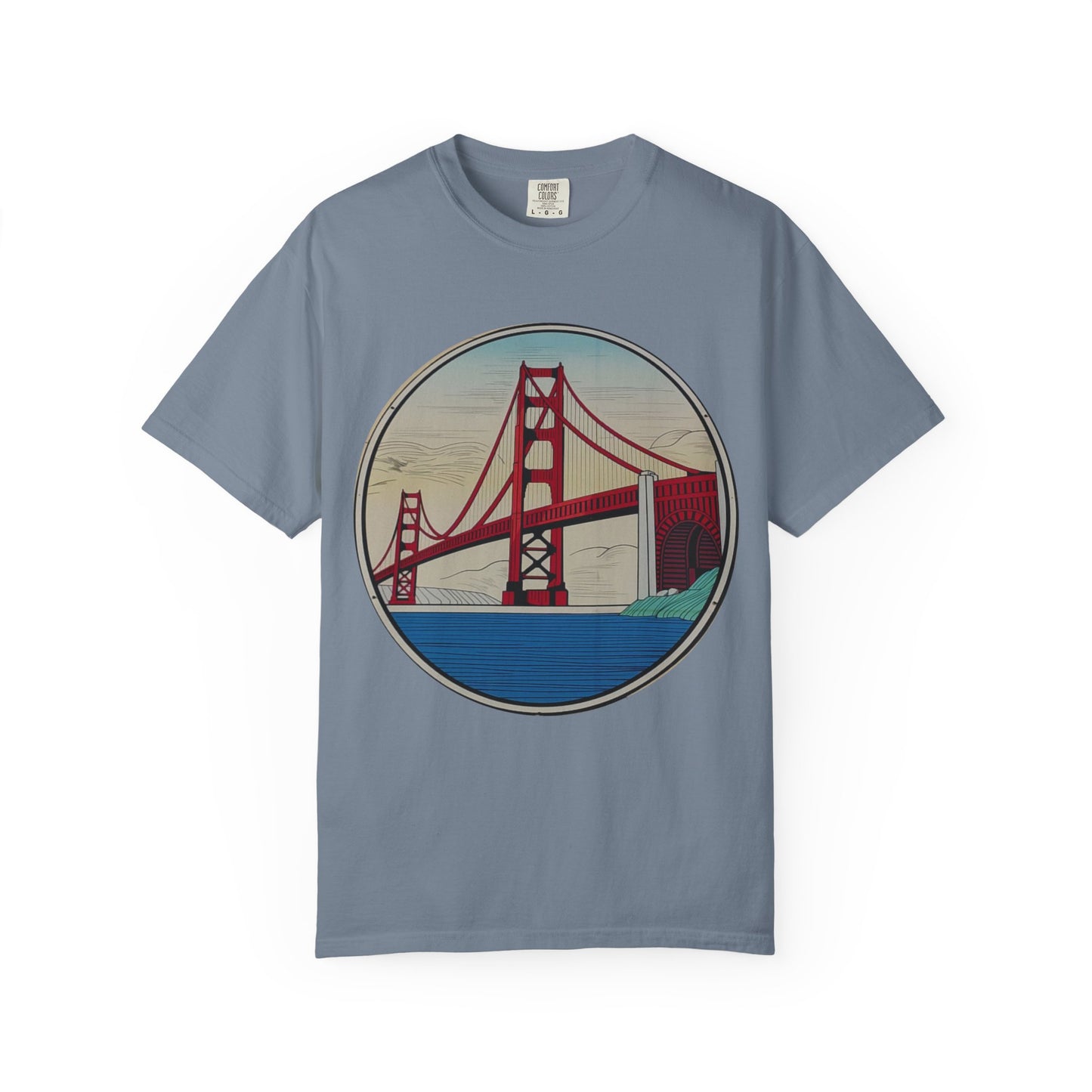 Golden Gate Bridge Illustration T-shirt | Memorial Horse Back Print