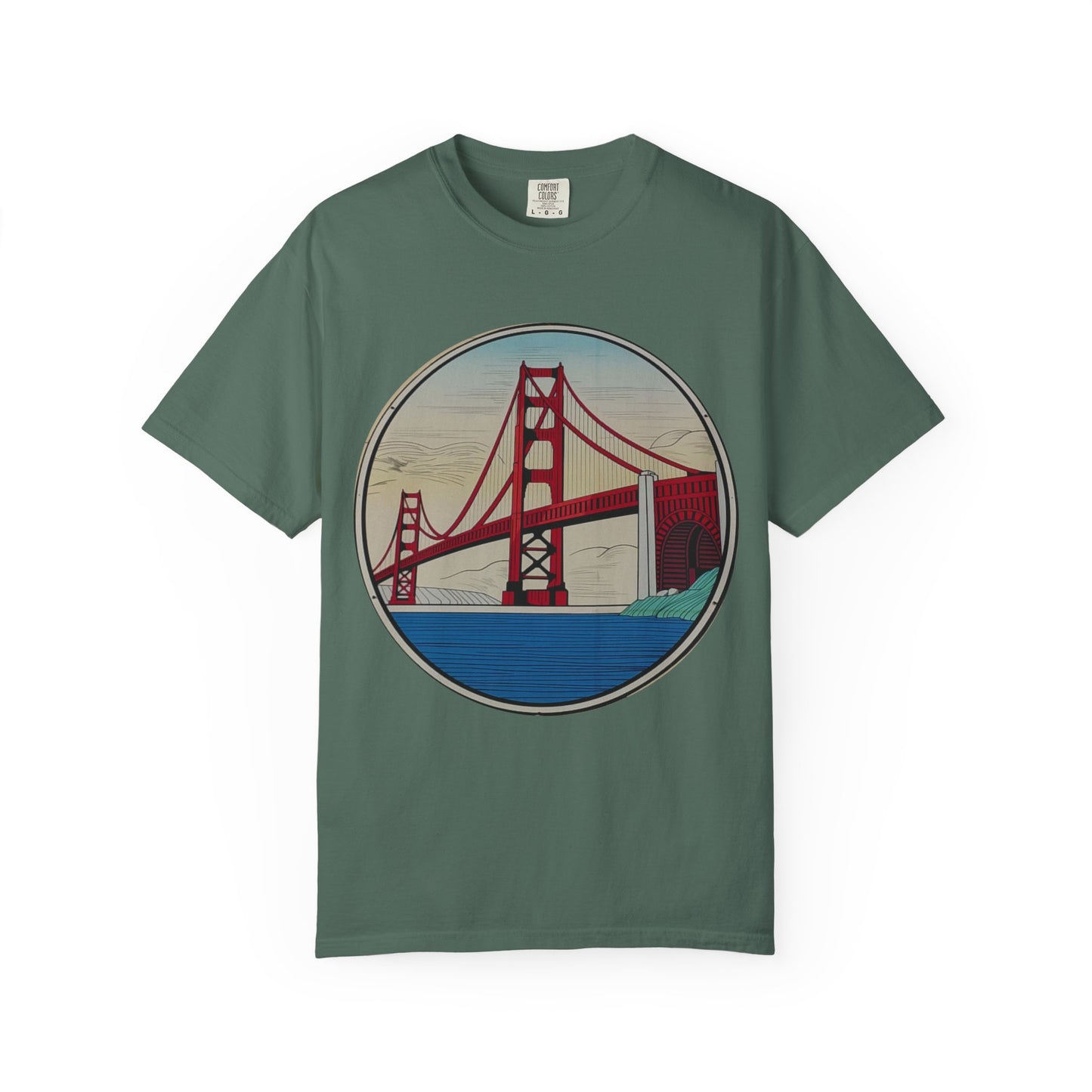 Golden Gate Bridge Illustration T-shirt | Memorial Horse Back Print