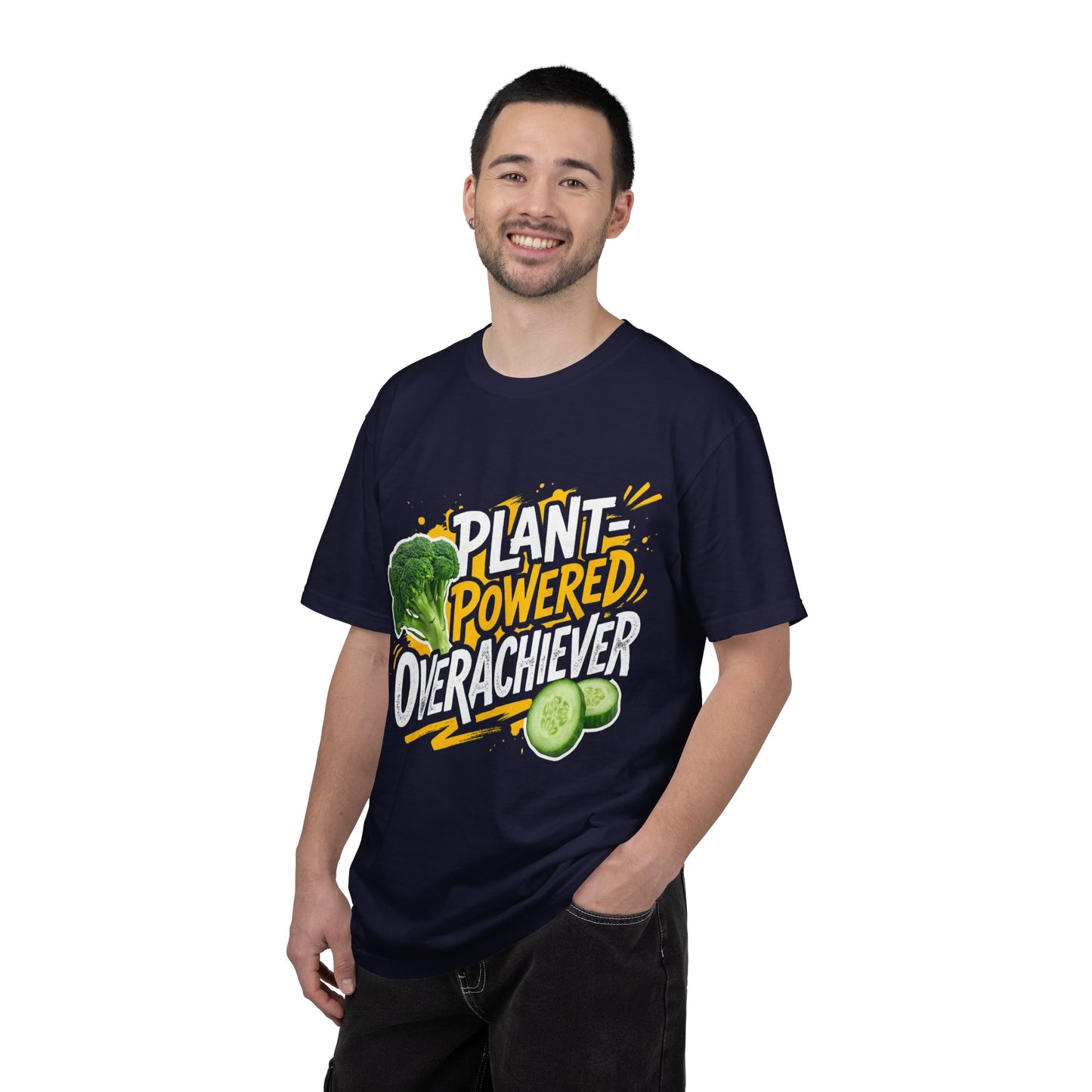 Veggie Powered T‑Shirt — Broccoli & Cucumber Plant‑Powered Graphic Tee