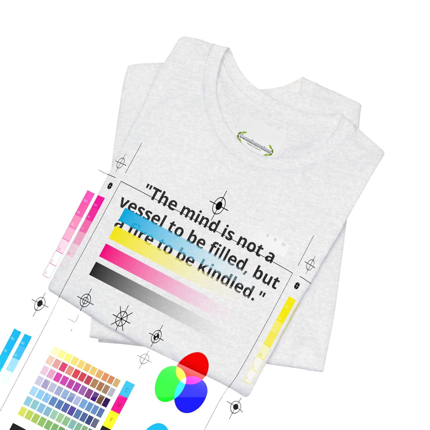 Inspirational Quote Tee — "The mind is not a vessel to be filled, but a fire to be kindled"