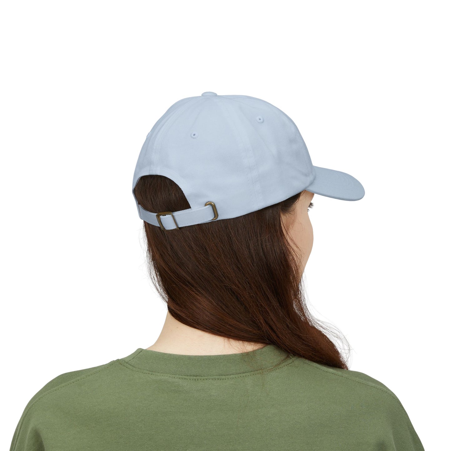Classic Dad Cap — White Embroidered "Print it your way" Baseball Hat