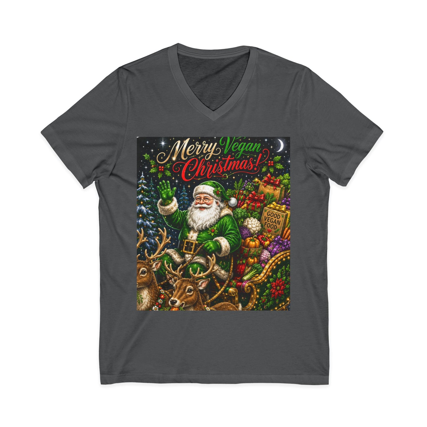 Unisex Jersey Short Sleeve V-Neck Tee