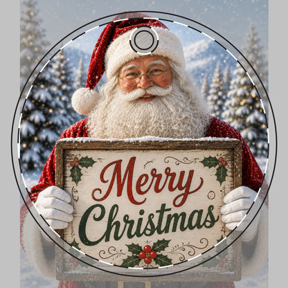 Santa Claus Ceramic Christmas Ornaments (Double-Sided)