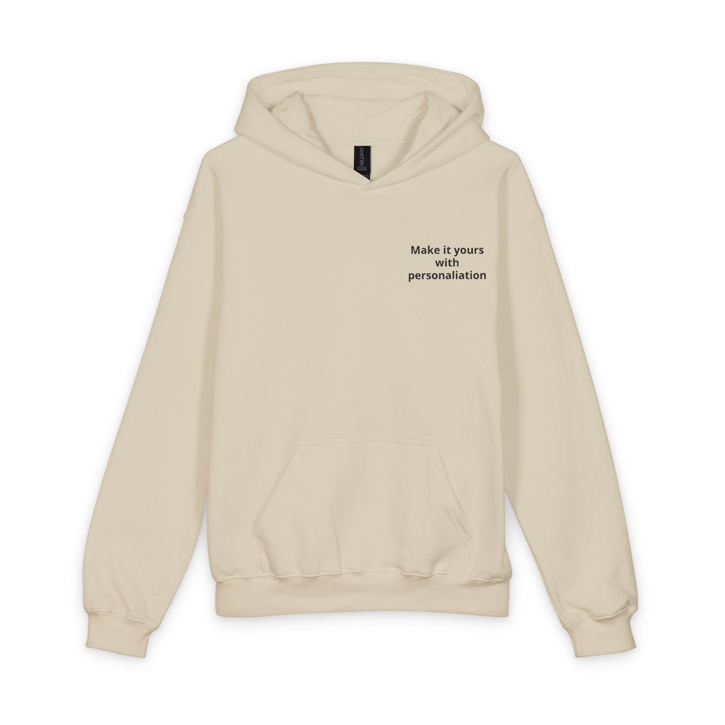 Youth Hoodie - Minimal "Print it your way" Chest Text