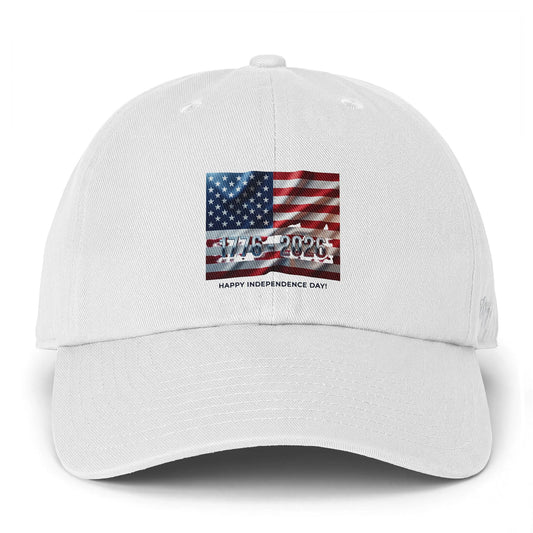 American Flag Cap – "Happy Independence Day 1776 - 2026" Embroidered Patriotic Baseball Hat - ConsciousValues