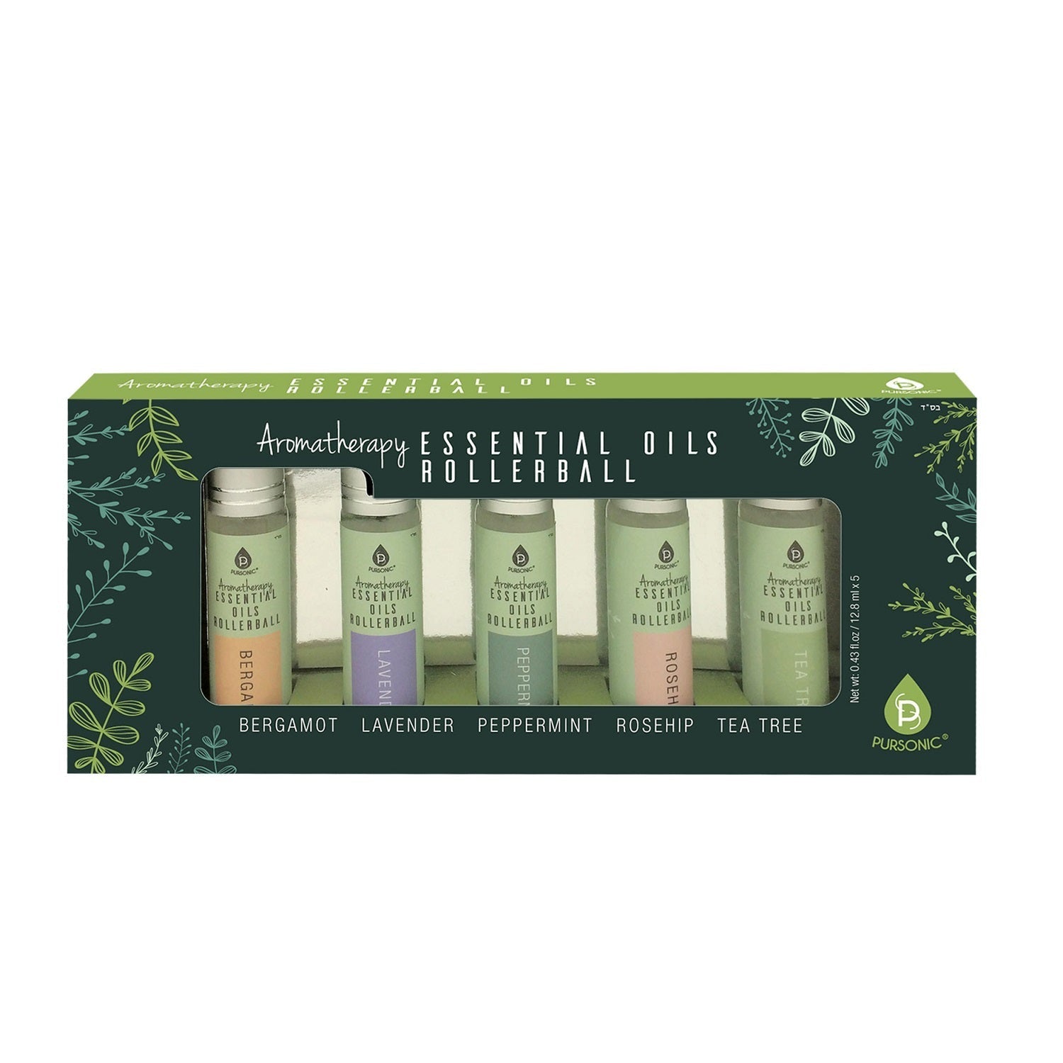 Aromatherapy Essential Oils Rollerballs (Bergamot, Lavender, Peppermint, Rosehip, Tea Tree) - ConsciousValues