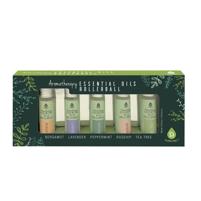 Aromatherapy Essential Oils Rollerballs (Bergamot, Lavender, Peppermint, Rosehip, Tea Tree) - ConsciousValues