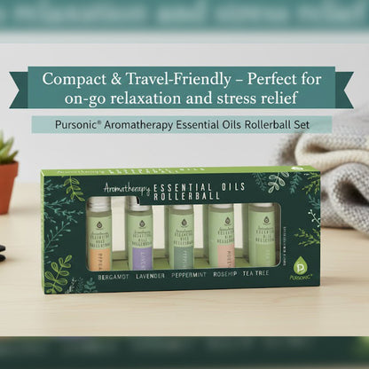 Aromatherapy Essential Oils Rollerballs (Bergamot, Lavender, Peppermint, Rosehip, Tea Tree) - ConsciousValues