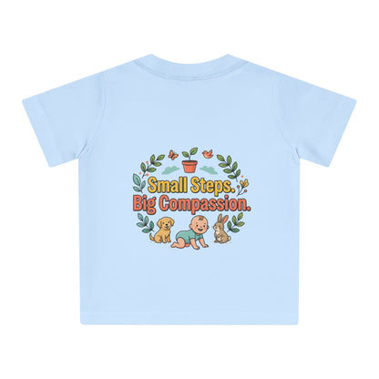 Baby T-Shirt — "Little One, Big Journey" Cute Animal Milestone Tee - ConsciousValues