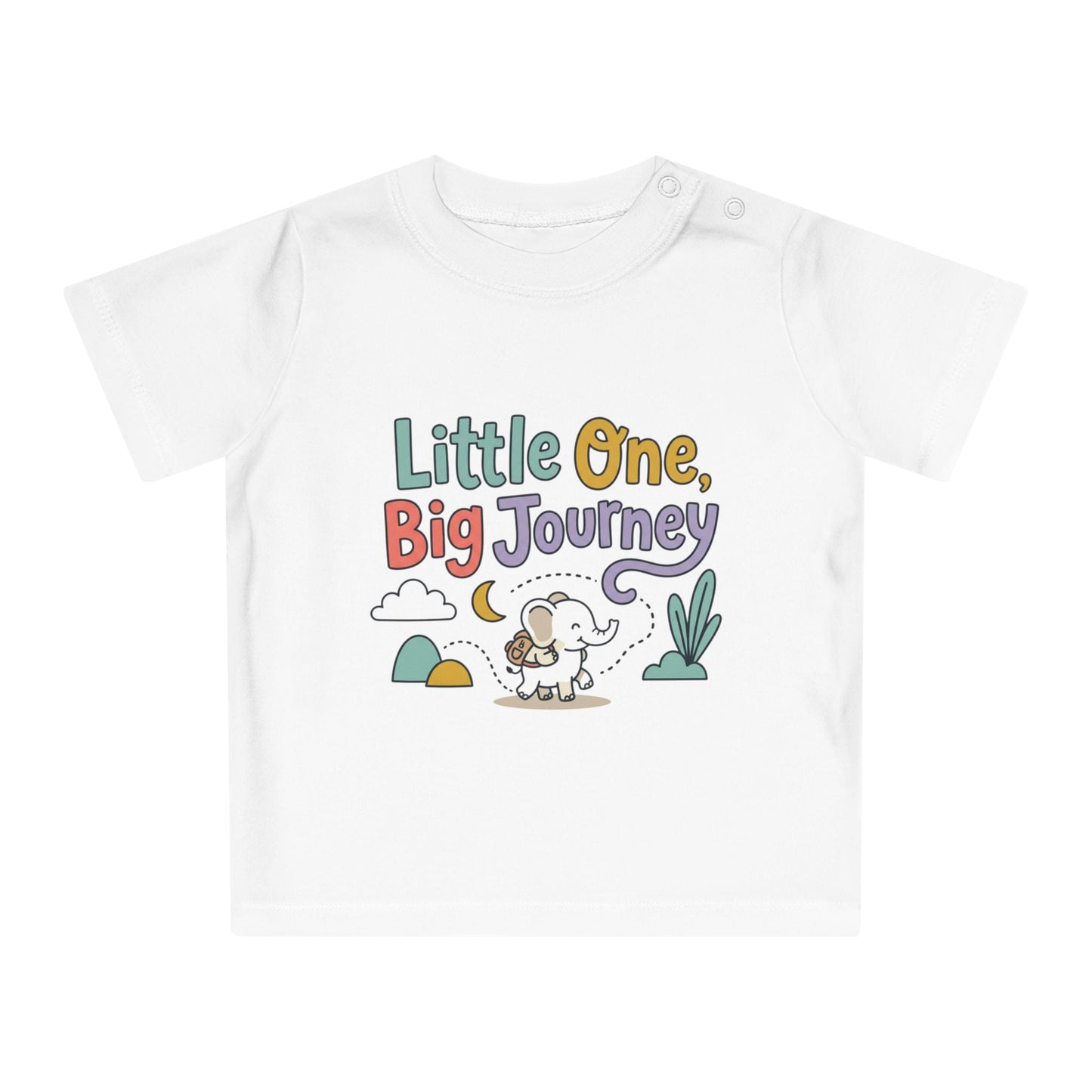 Baby T-Shirt — "Little One, Big Journey" Cute Animal Milestone Tee - ConsciousValues