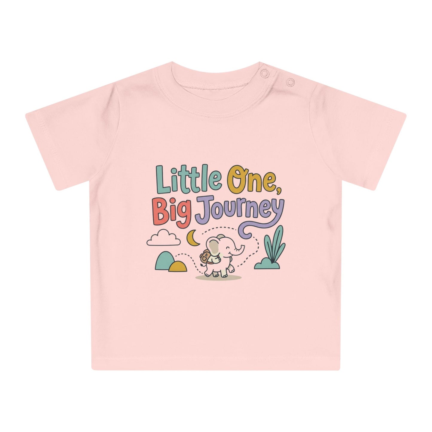 Baby T-Shirt — "Little One, Big Journey" Cute Animal Milestone Tee - ConsciousValues