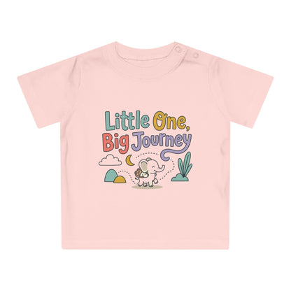 Baby T-Shirt — "Little One, Big Journey" Cute Animal Milestone Tee - ConsciousValues