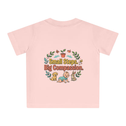 Baby T-Shirt — "Little One, Big Journey" Cute Animal Milestone Tee - ConsciousValues