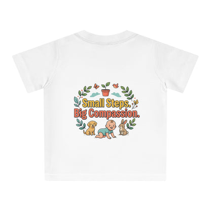Baby T-Shirt — "Little One, Big Journey" Cute Animal Milestone Tee - ConsciousValues