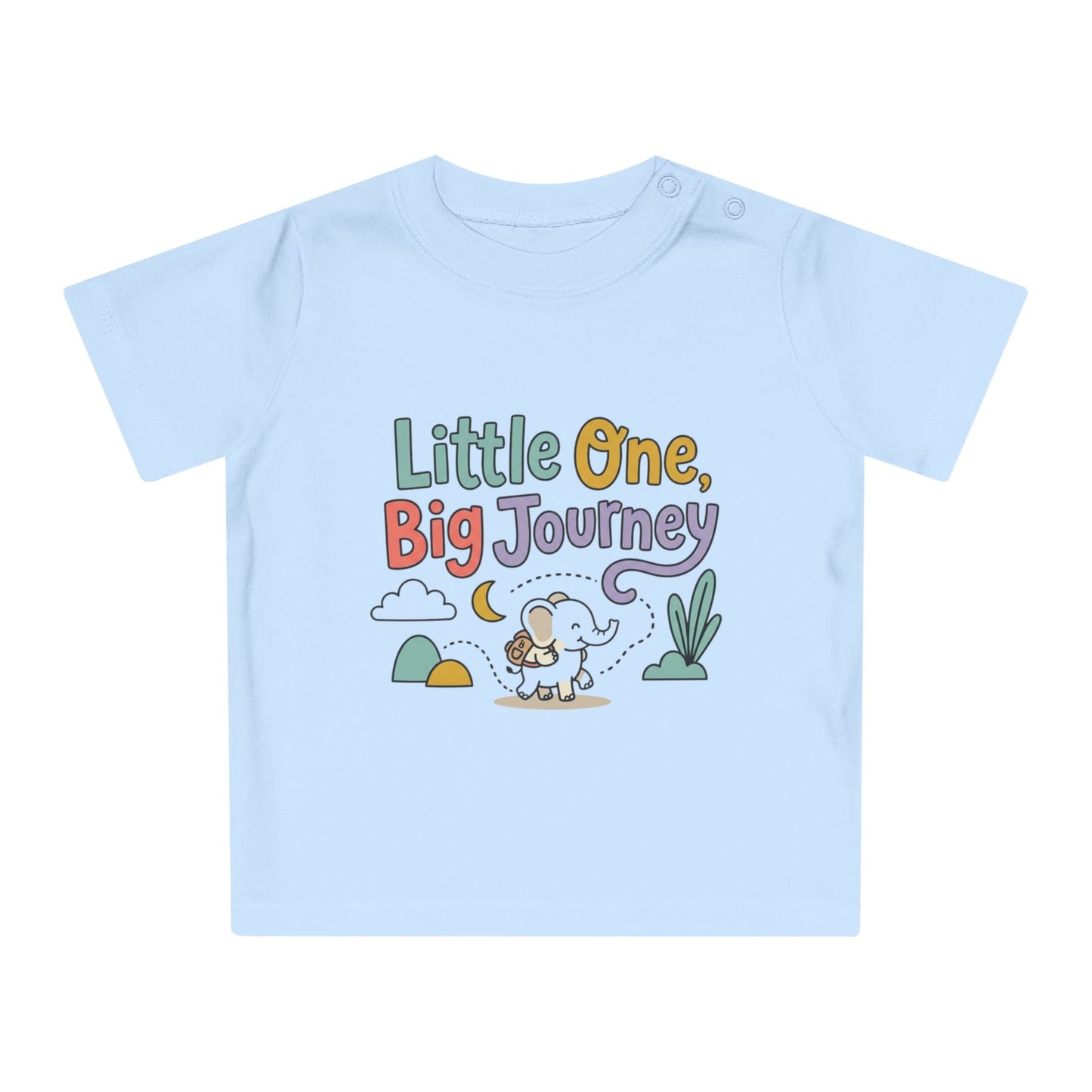 Baby T-Shirt — "Little One, Big Journey" Cute Animal Milestone Tee - ConsciousValues