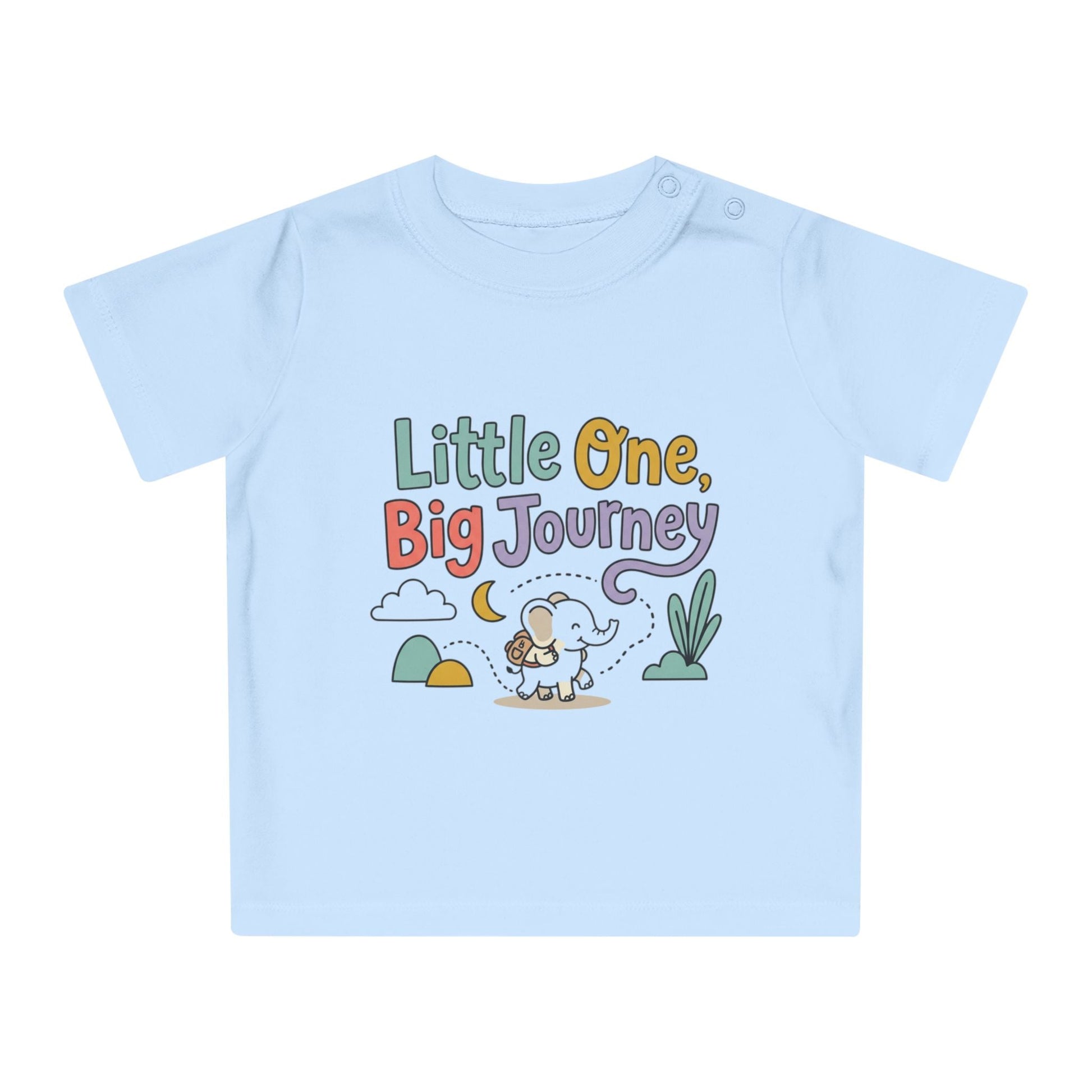 Baby T-Shirt — "Little One, Big Journey" Cute Animal Milestone Tee - ConsciousValues