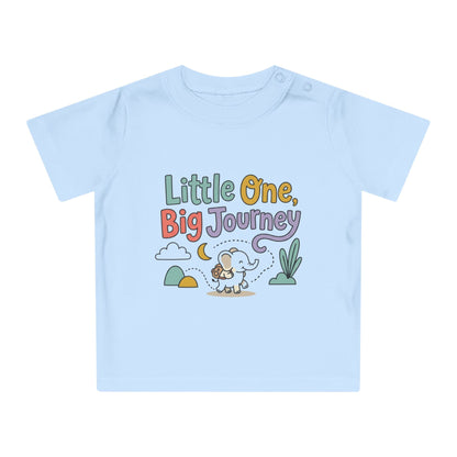Baby T-Shirt — "Little One, Big Journey" Cute Animal Milestone Tee - ConsciousValues