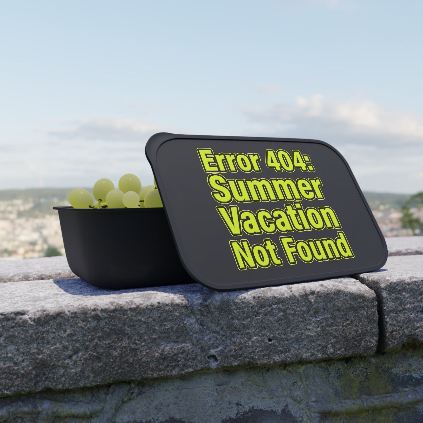 Bento Box — "Error 404: Summer Vacation Not Found" Eco Lunch Container - Add Your Own Design or Name! - ConsciousValues