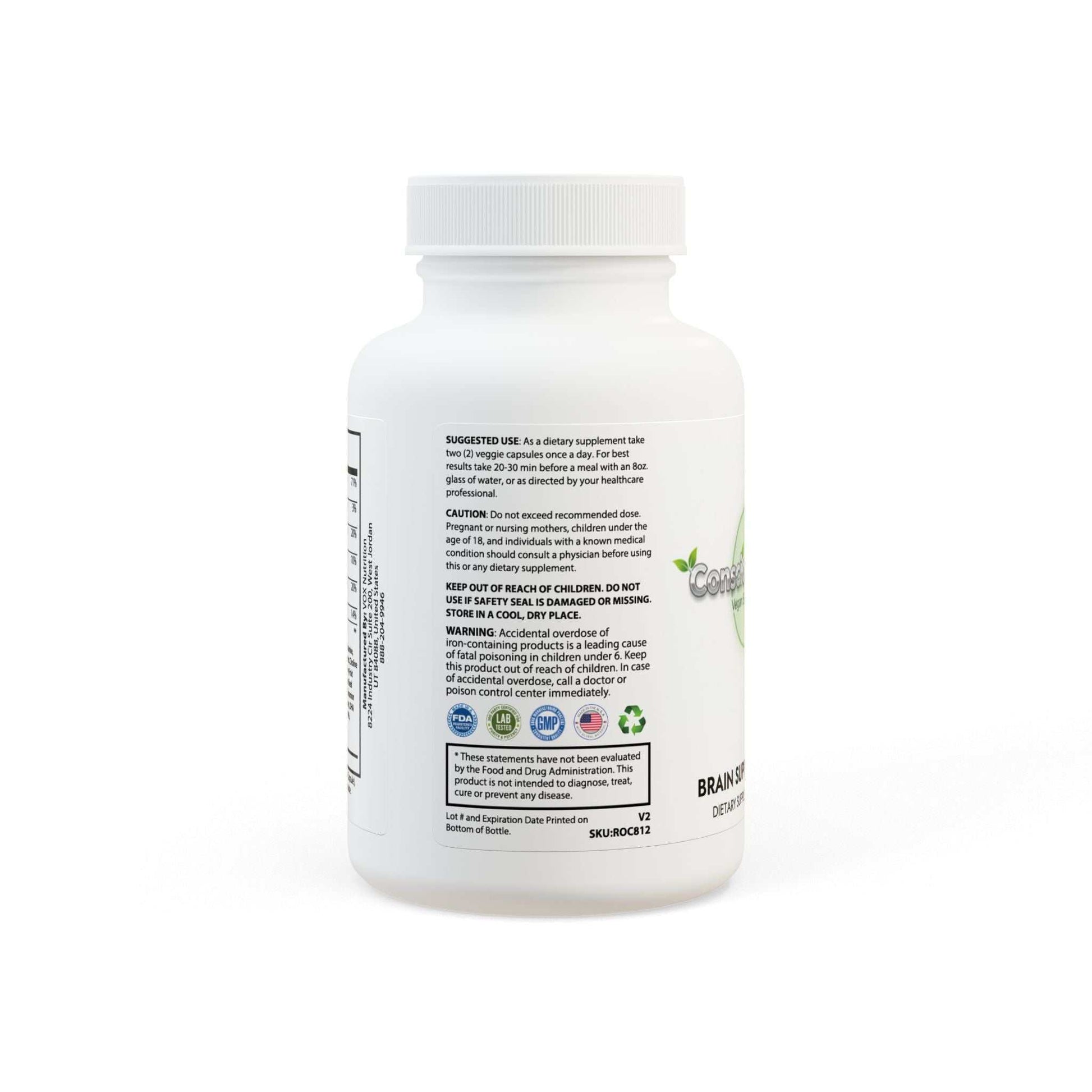 Brain Support Complex Supplement (60 Capsules) - ConsciousValues