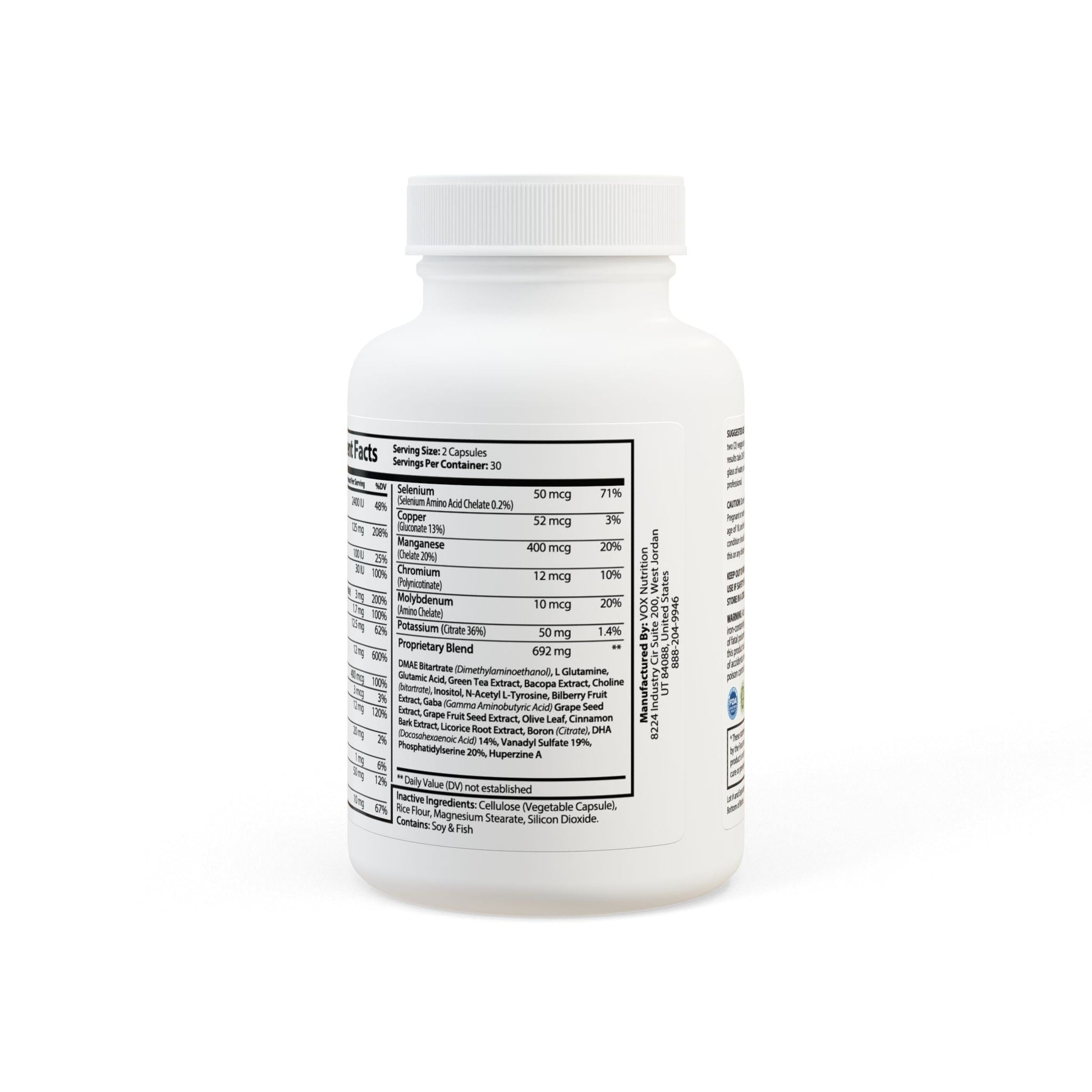 Brain Support Complex Supplement (60 Capsules) - ConsciousValues