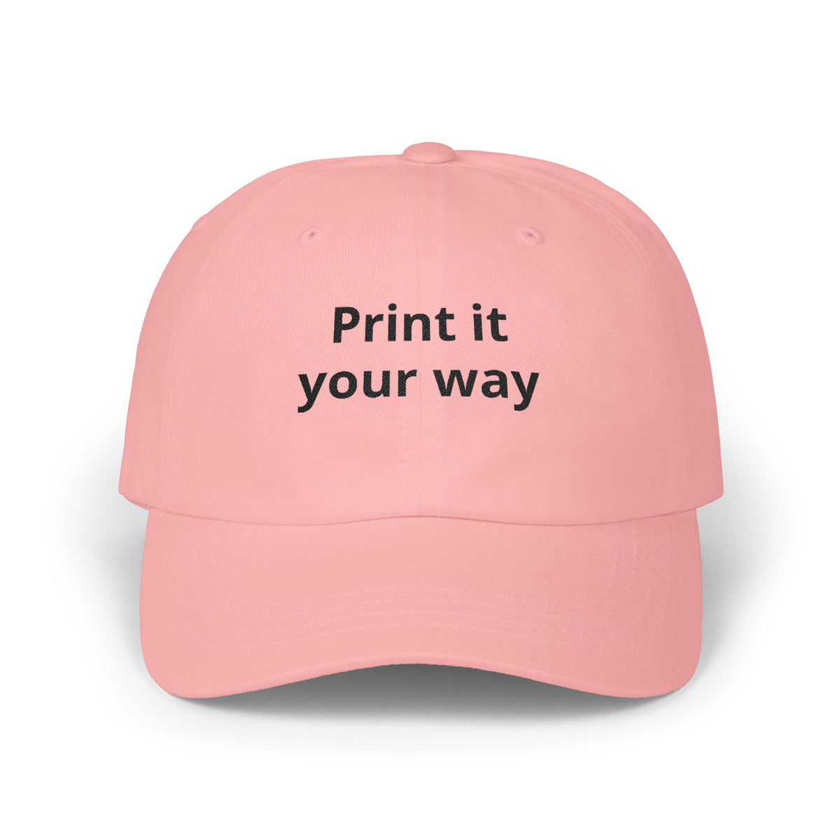 Classic Dad Cap — White Embroidered "Print it your way" Baseball Hat - ConsciousValues