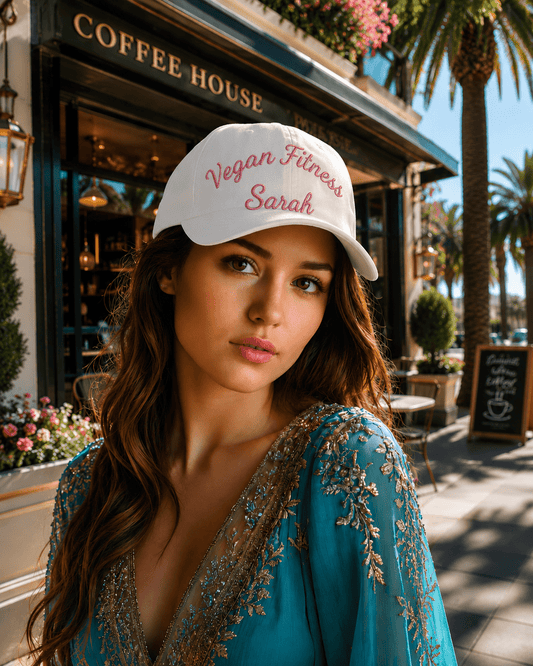Classic Dad Cap — White Embroidered "Print it your way" Baseball Hat - ConsciousValues