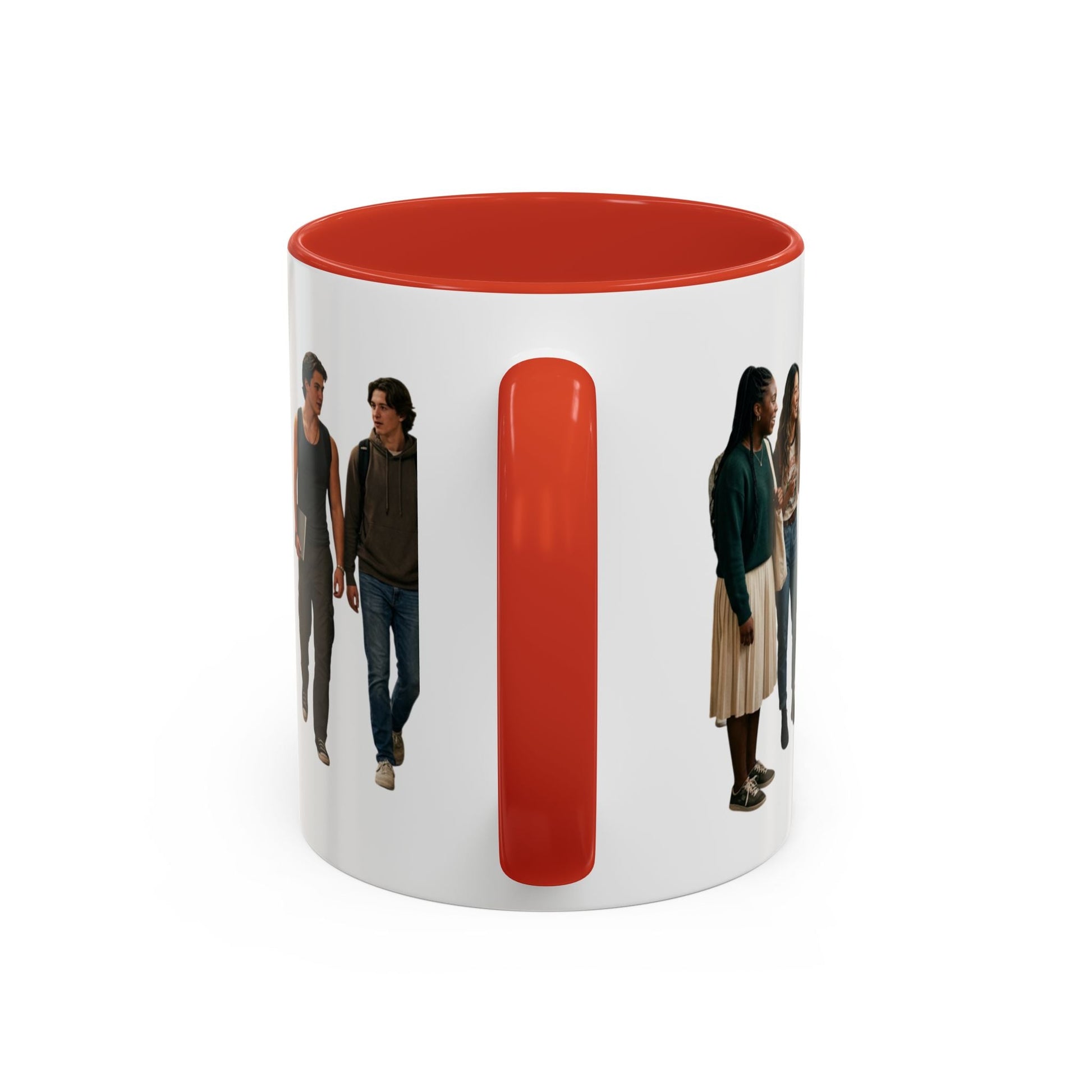 College Students Coffee Mug — Diverse Campus People Accent Mug (11/15oz) - ConsciousValues