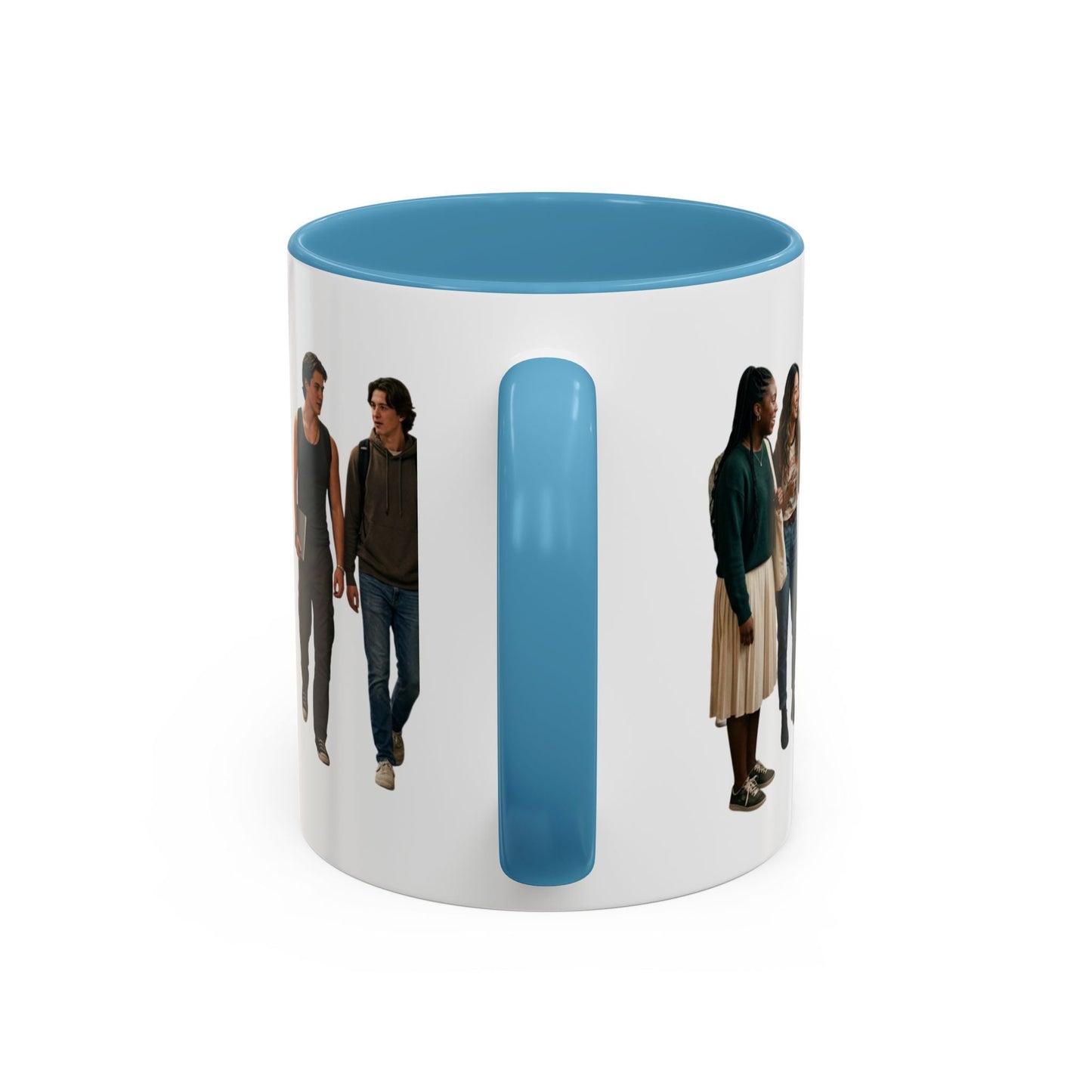 College Students Coffee Mug — Diverse Campus People Accent Mug (11/15oz) - ConsciousValues