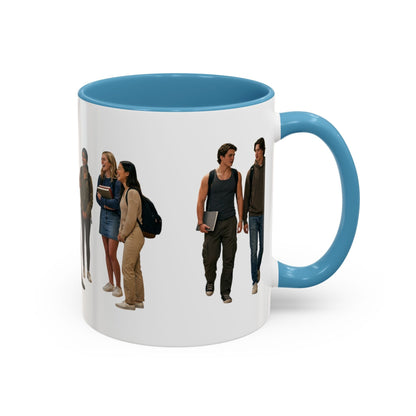 College Students Coffee Mug — Diverse Campus People Accent Mug (11/15oz) - ConsciousValues