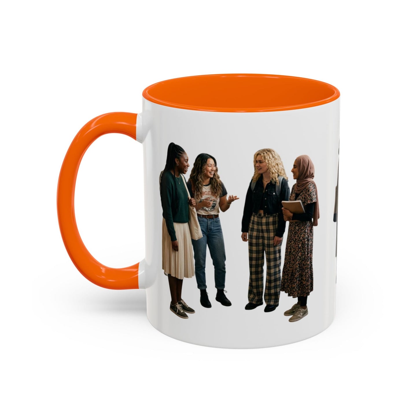 College Students Coffee Mug — Diverse Campus People Accent Mug (11/15oz) - ConsciousValues