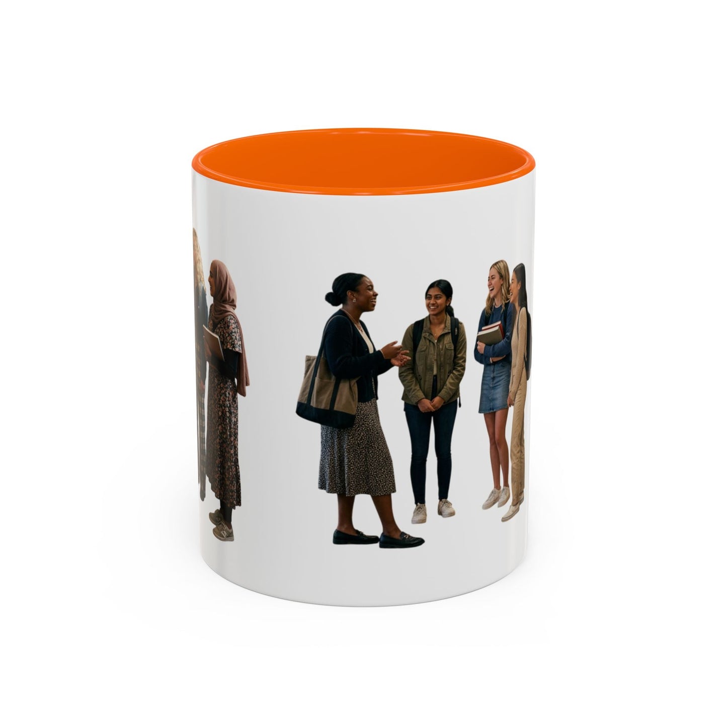 College Students Coffee Mug — Diverse Campus People Accent Mug (11/15oz) - ConsciousValues