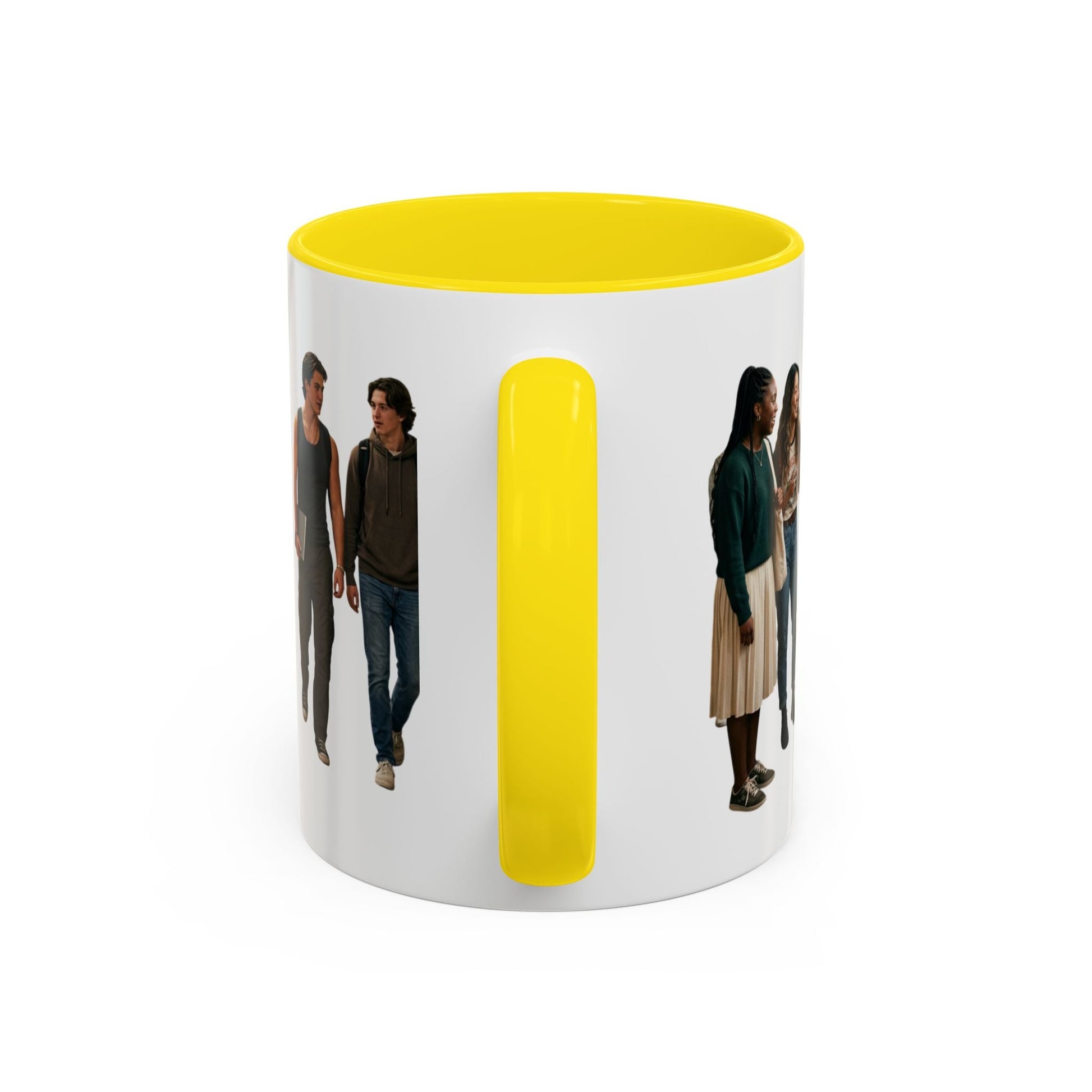 College Students Coffee Mug — Diverse Campus People Accent Mug (11/15oz) - ConsciousValues