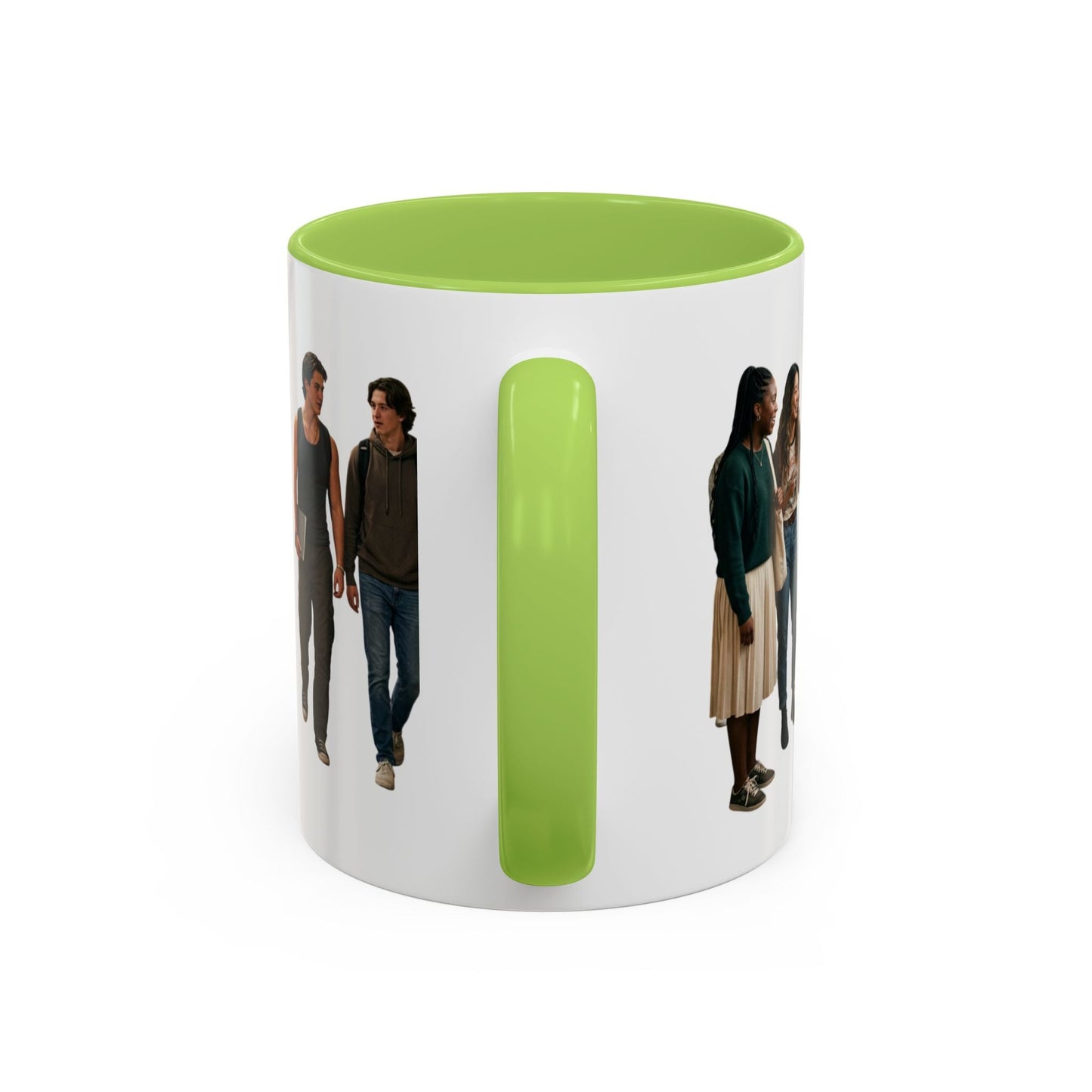 College Students Coffee Mug — Diverse Campus People Accent Mug (11/15oz) - ConsciousValues
