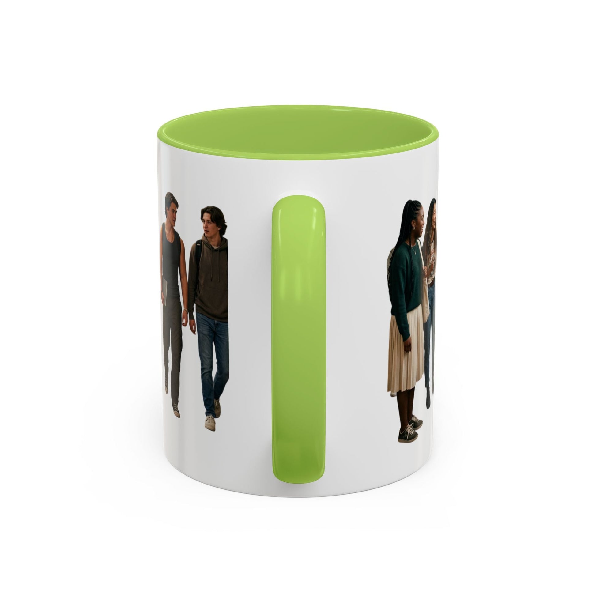College Students Coffee Mug — Diverse Campus People Accent Mug (11/15oz) - ConsciousValues