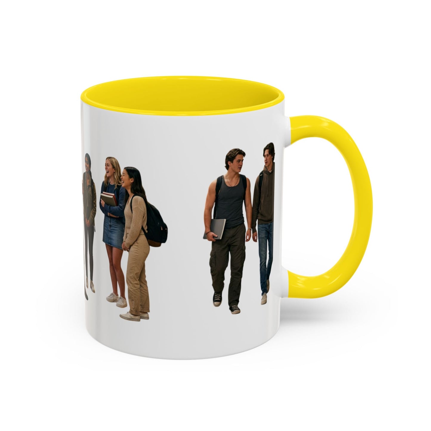College Students Coffee Mug — Diverse Campus People Accent Mug (11/15oz) - ConsciousValues