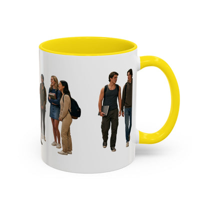 College Students Coffee Mug — Diverse Campus People Accent Mug (11/15oz) - ConsciousValues