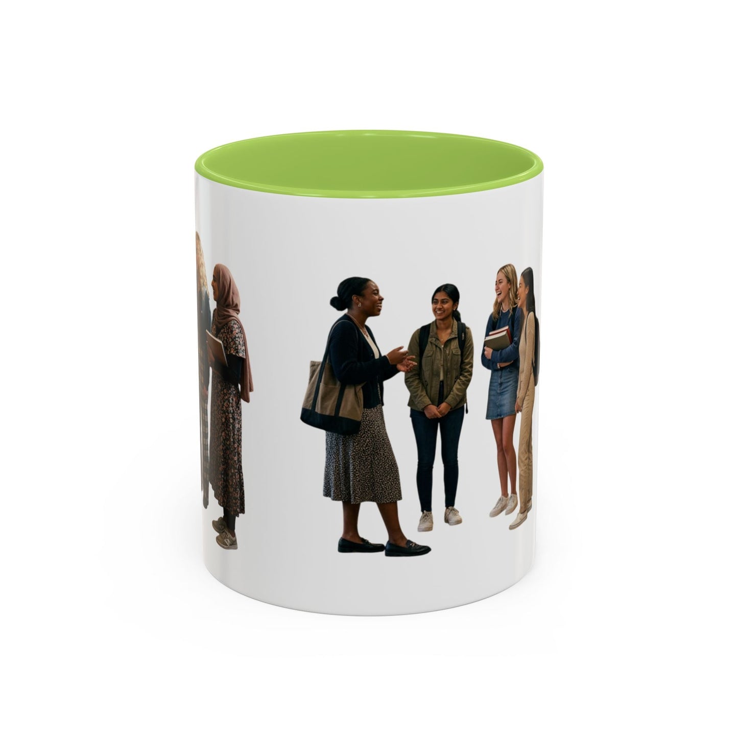 College Students Coffee Mug — Diverse Campus People Accent Mug (11/15oz) - ConsciousValues