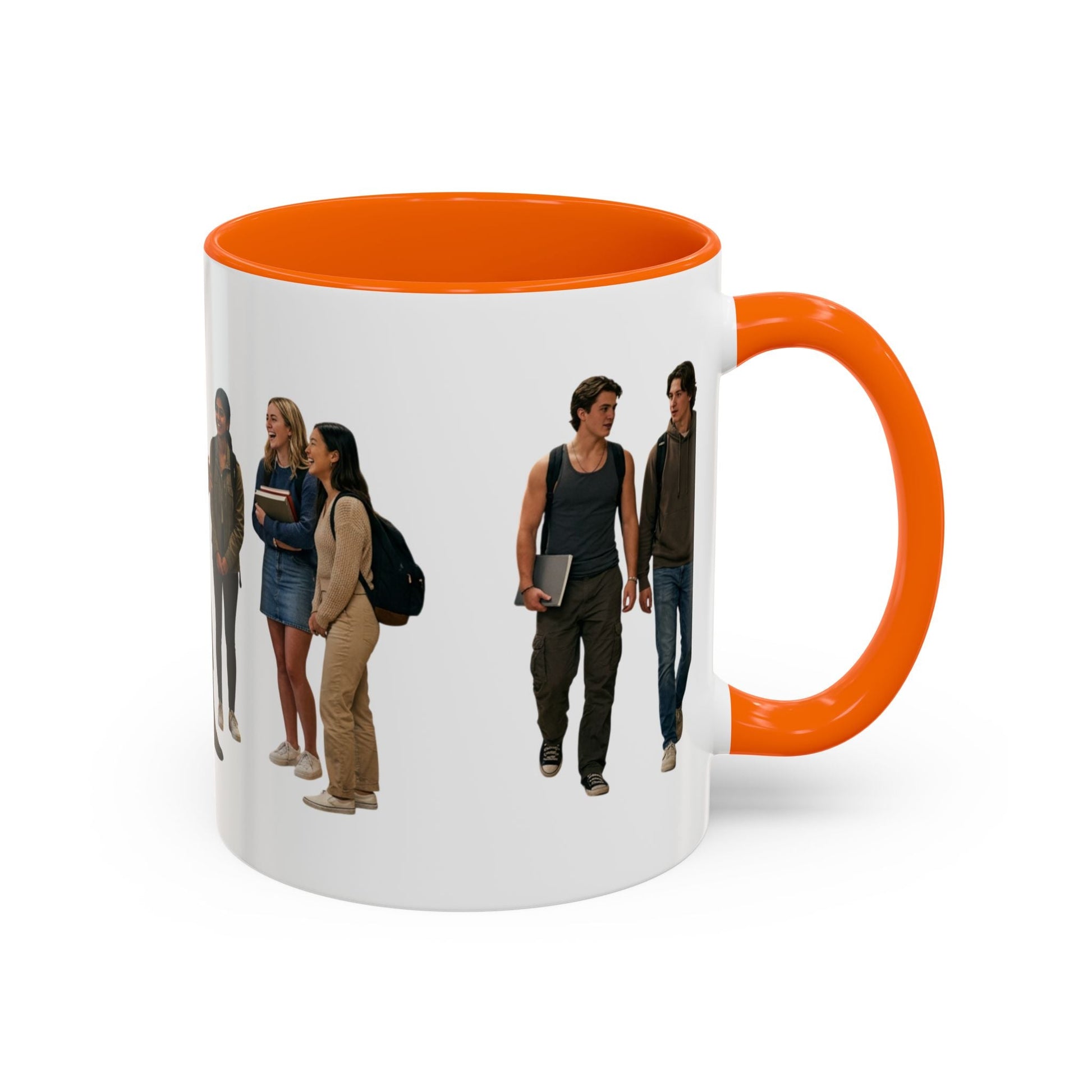 College Students Coffee Mug — Diverse Campus People Accent Mug (11/15oz) - ConsciousValues