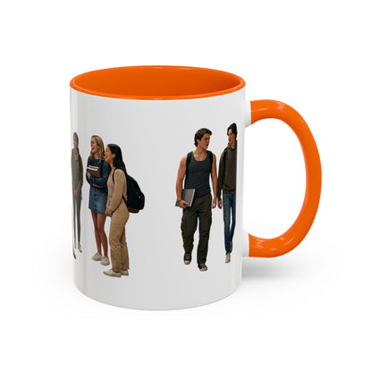 College Students Coffee Mug — Diverse Campus People Accent Mug (11/15oz) - ConsciousValues