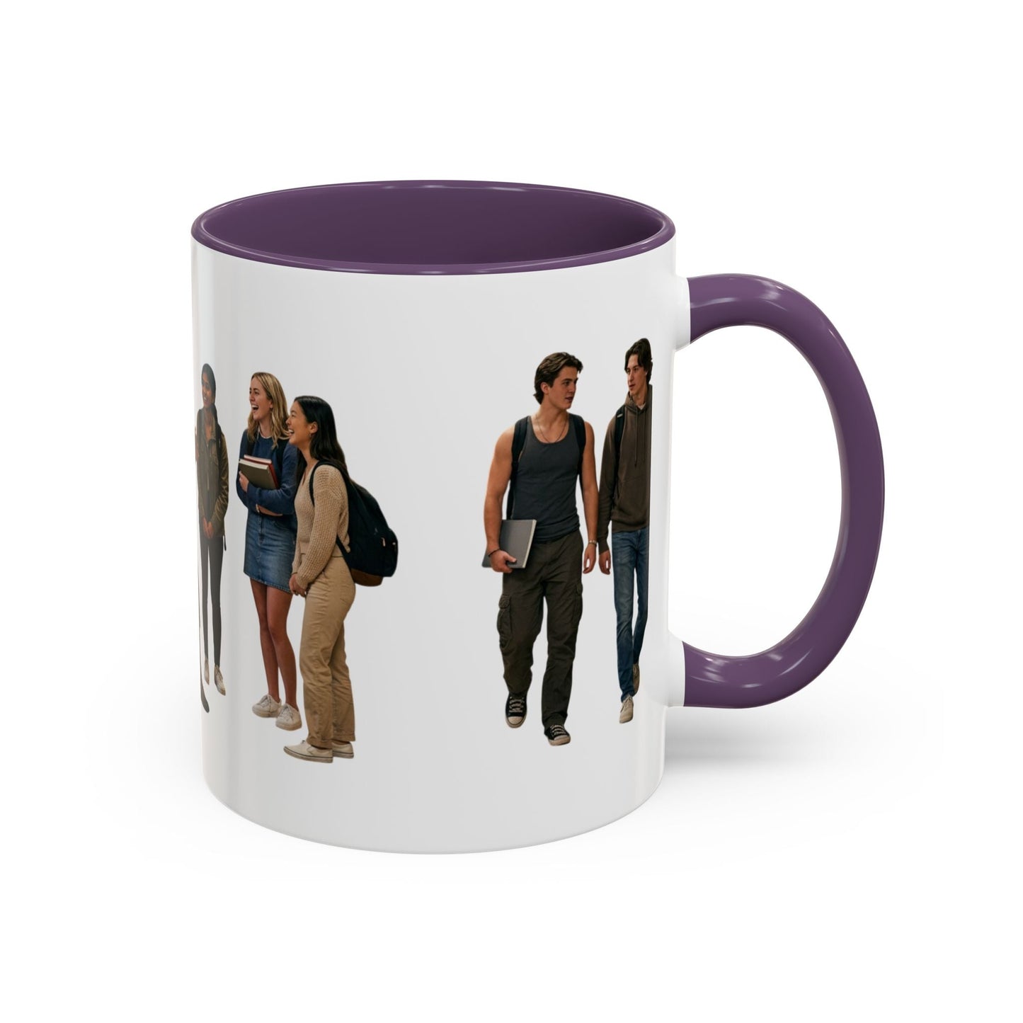 College Students Coffee Mug — Diverse Campus People Accent Mug (11/15oz) - ConsciousValues