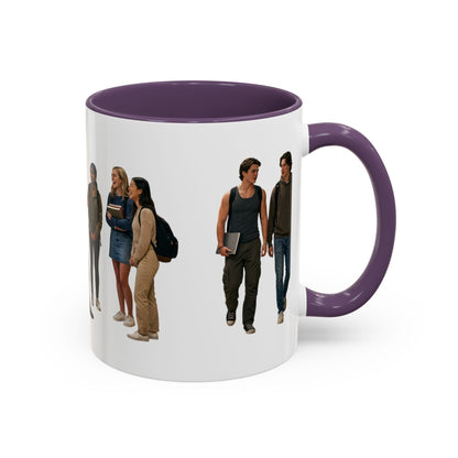 College Students Coffee Mug — Diverse Campus People Accent Mug (11/15oz) - ConsciousValues