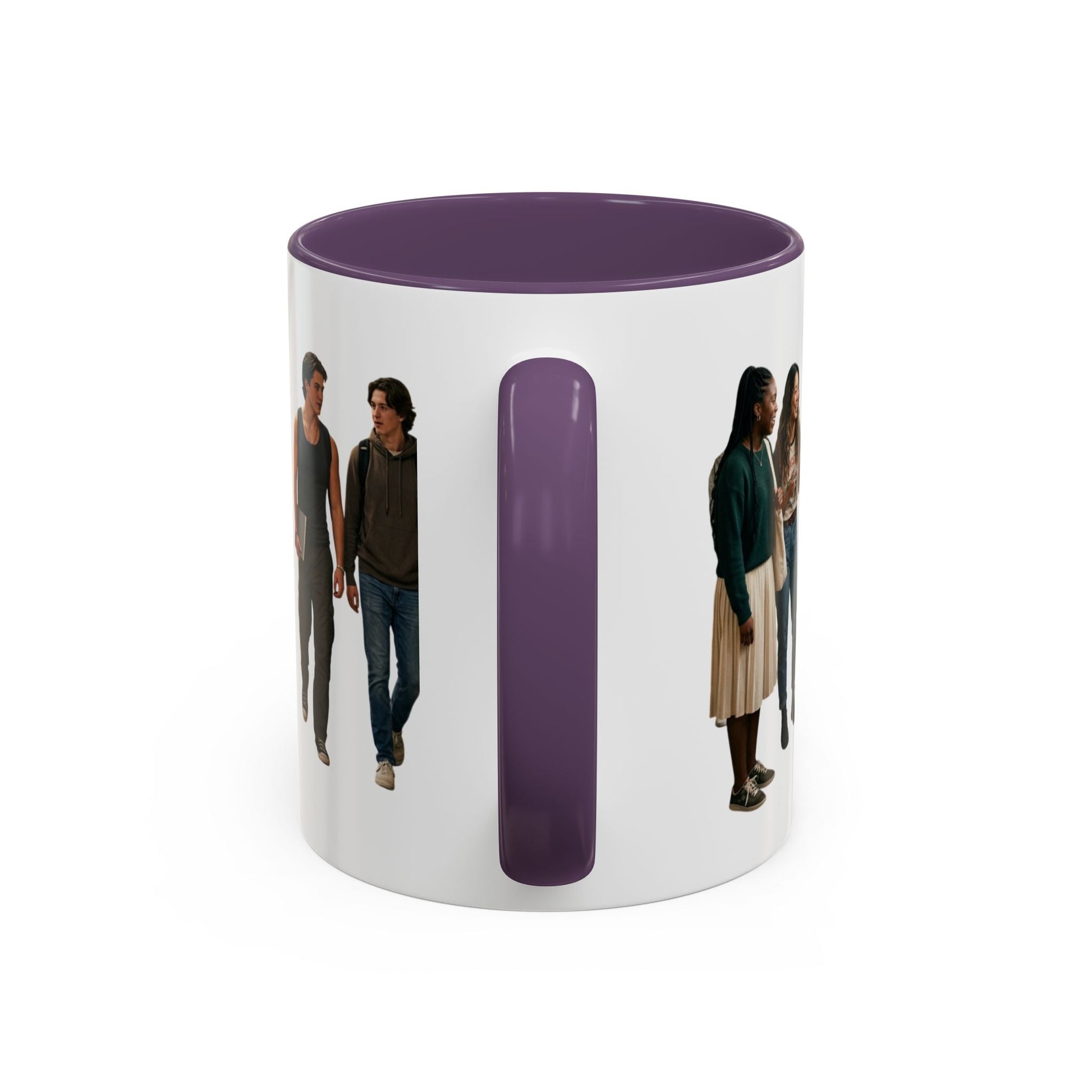 College Students Coffee Mug — Diverse Campus People Accent Mug (11/15oz) - ConsciousValues