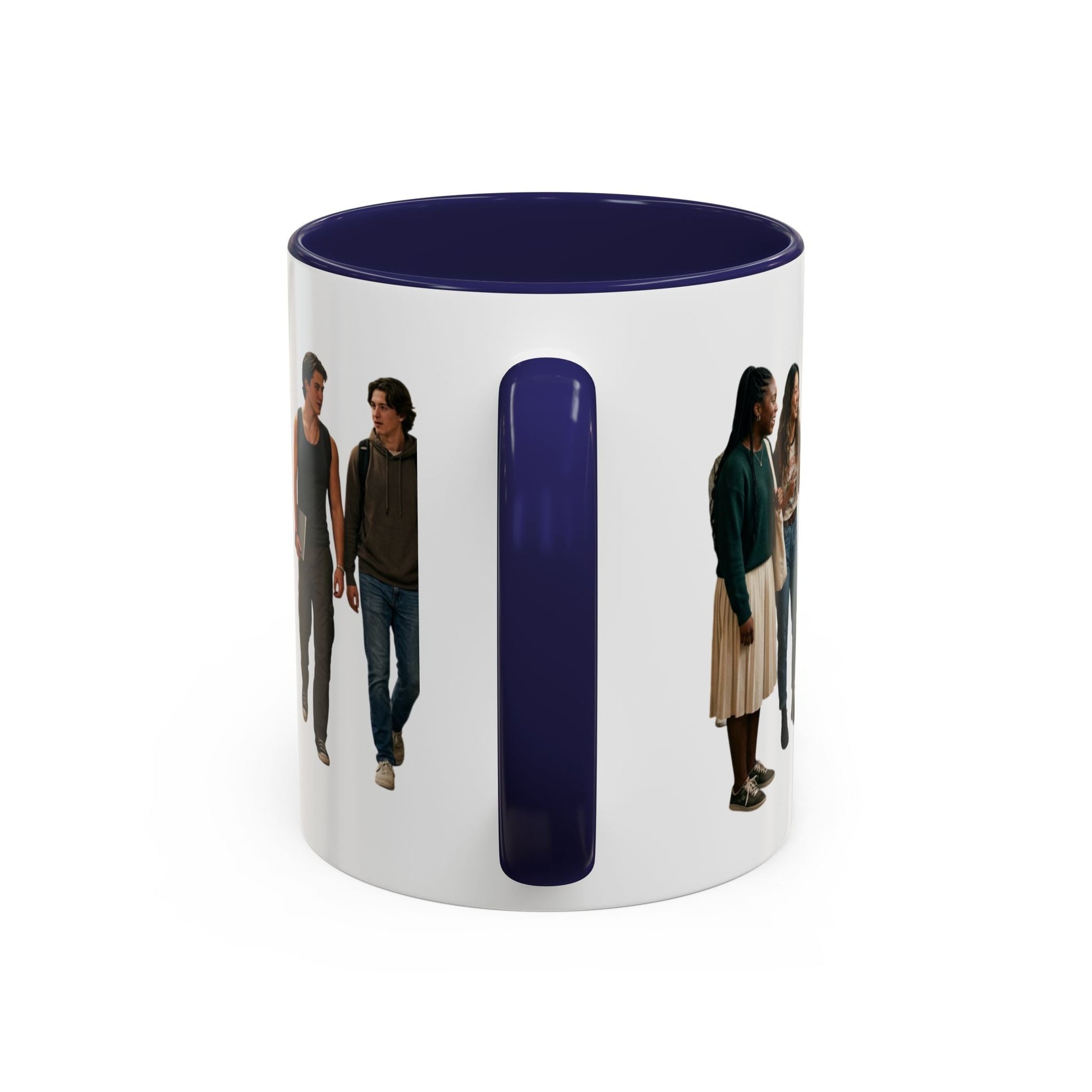 College Students Coffee Mug — Diverse Campus People Accent Mug (11/15oz) - ConsciousValues