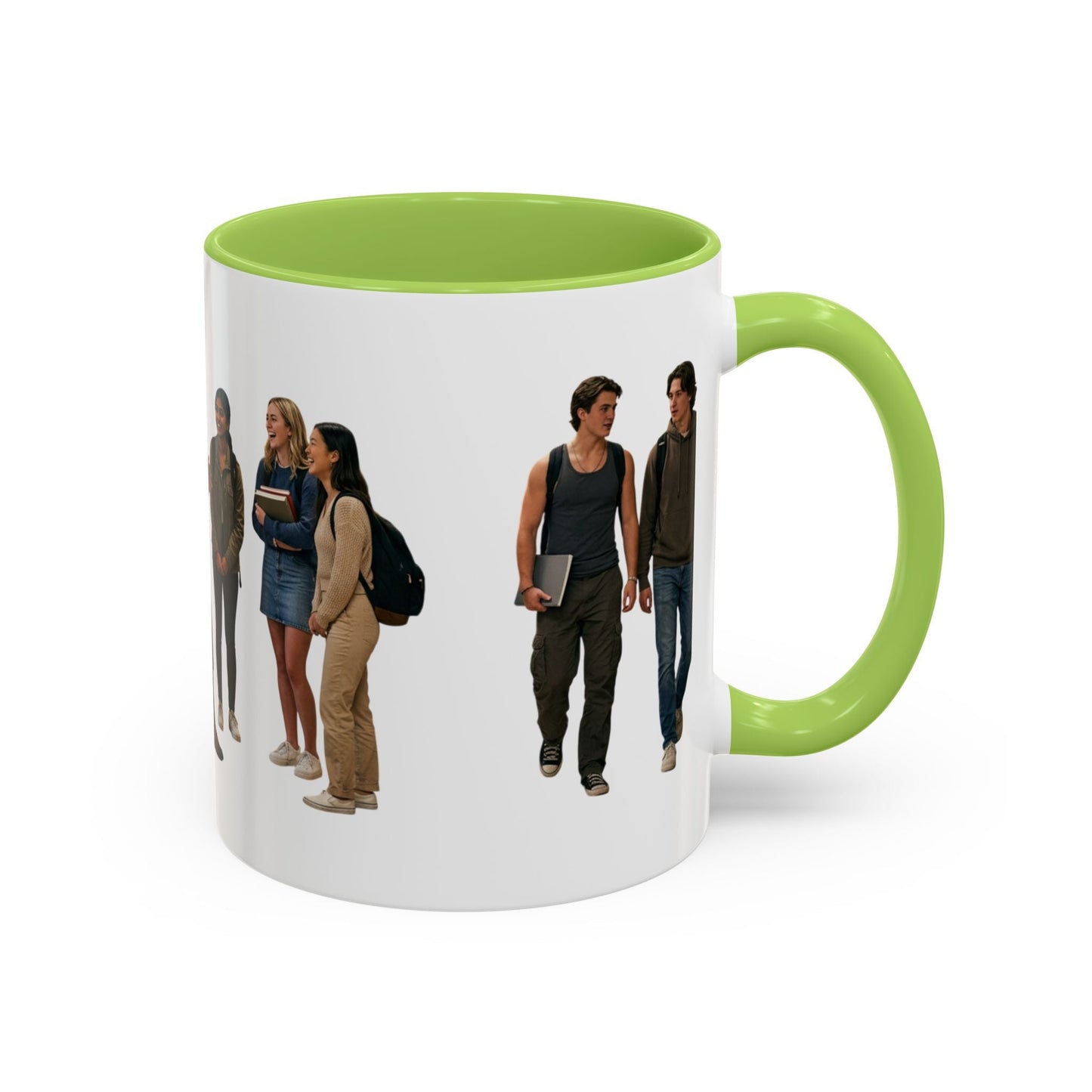 College Students Coffee Mug — Diverse Campus People Accent Mug (11/15oz) - ConsciousValues