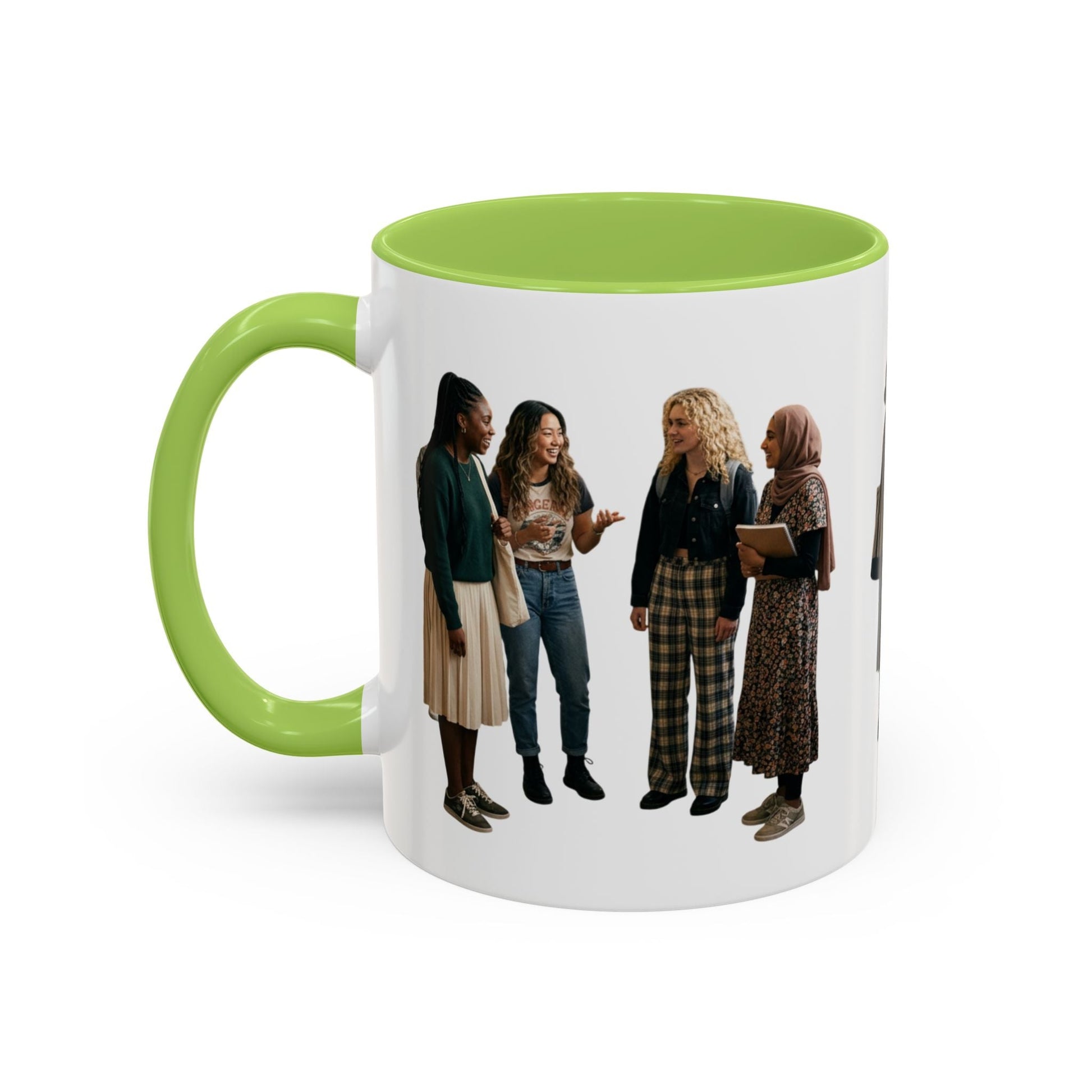 College Students Coffee Mug — Diverse Campus People Accent Mug (11/15oz) - ConsciousValues