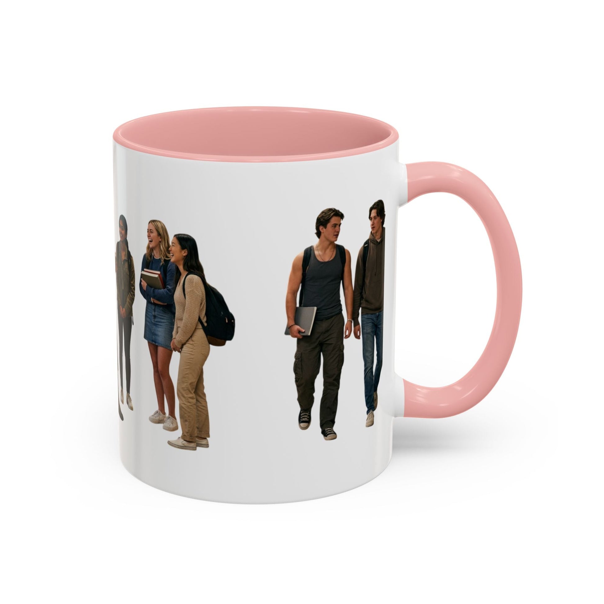 College Students Coffee Mug — Diverse Campus People Accent Mug (11/15oz) - ConsciousValues