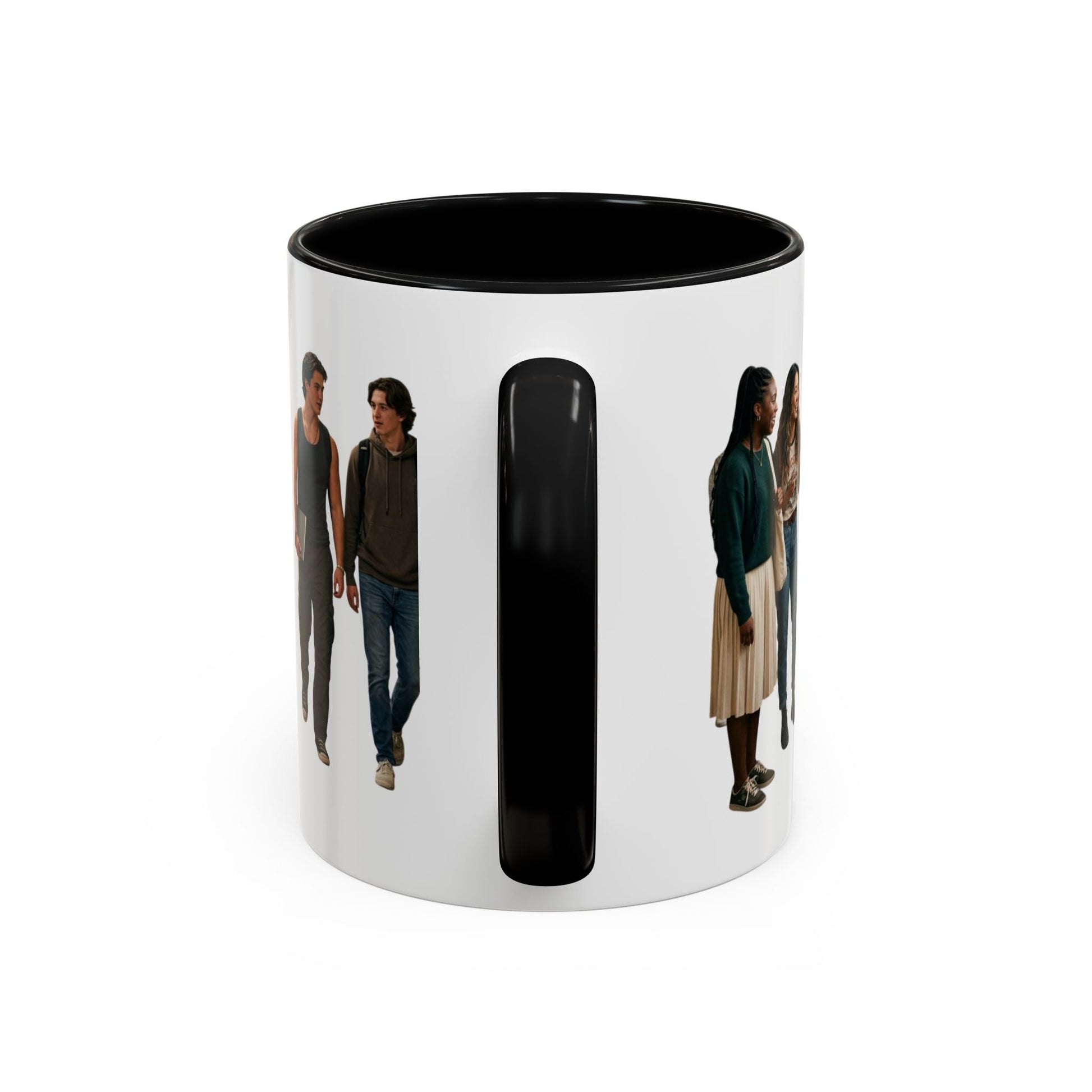 College Students Coffee Mug — Diverse Campus People Accent Mug (11/15oz) - ConsciousValues