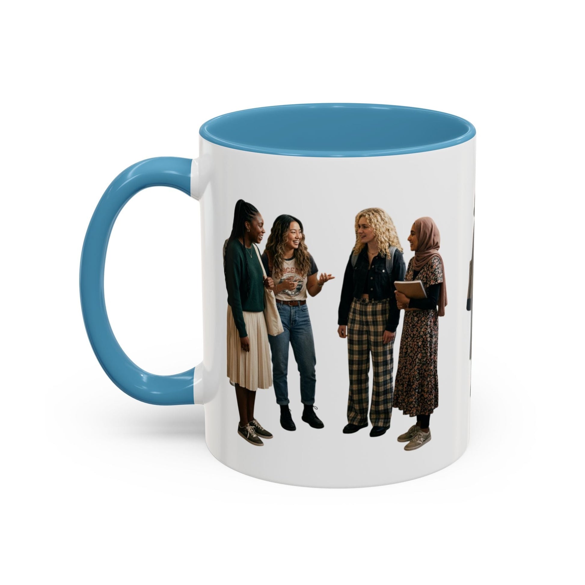 College Students Coffee Mug — Diverse Campus People Accent Mug (11/15oz) - ConsciousValues