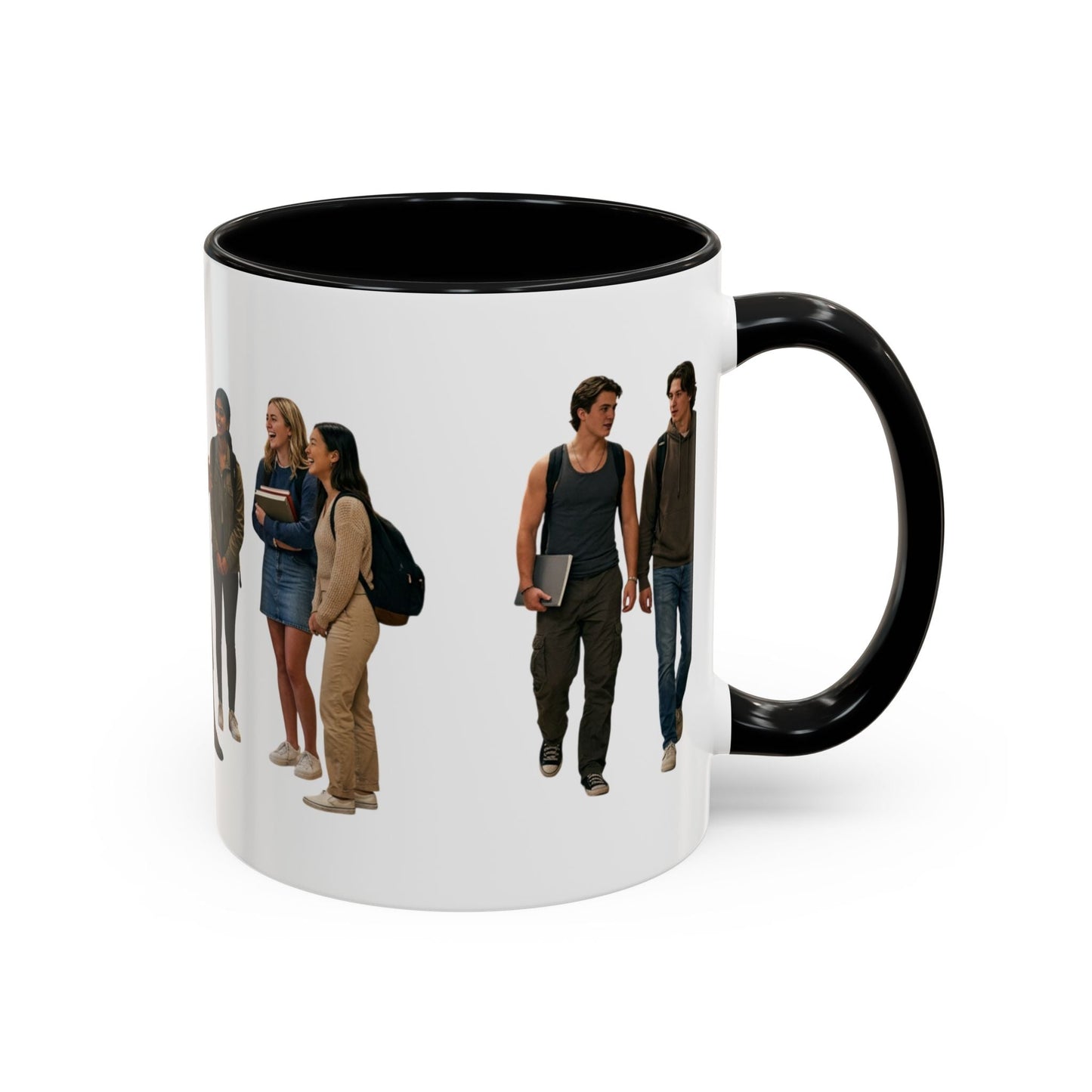 College Students Coffee Mug — Diverse Campus People Accent Mug (11/15oz) - ConsciousValues